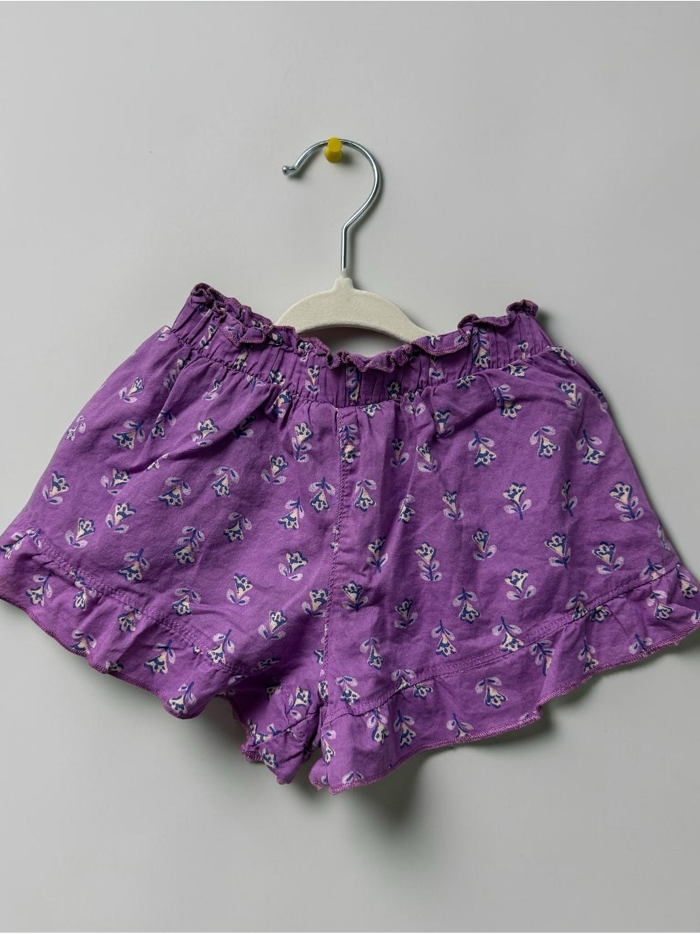 Carter's Purple Floral Ruffle Hem Shorts